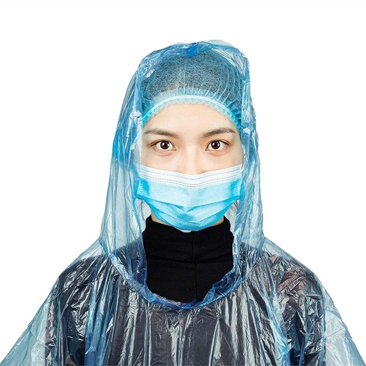 Disposable rain poncho (4)