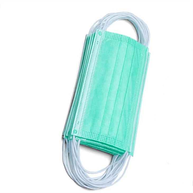 disposable green mask